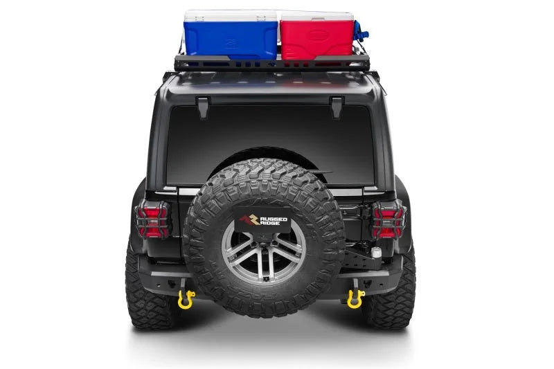 Rugged Ridge 18-21 Wrangler JL/Gladiator Roof Rack w/ Basket HT - Installation View