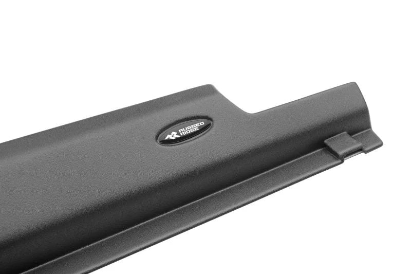 Rugged Ridge 18-22 Jeep Wrangler (JL) Rocker Pnl/Sill Plate Cvr 4dr. Rocker Guard 4pc. - Tex. Blk - Side View