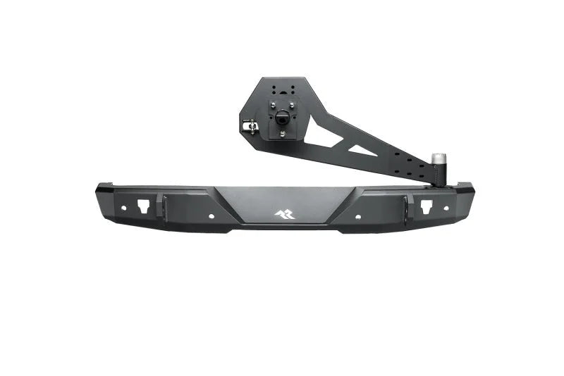 Rugged Ridge 18-22 Jeep Wrangler (JL) Rubicon/Spt 2dr HD Rear Bumper w/Swing Out Tire Carrier - Blk - Main Product View