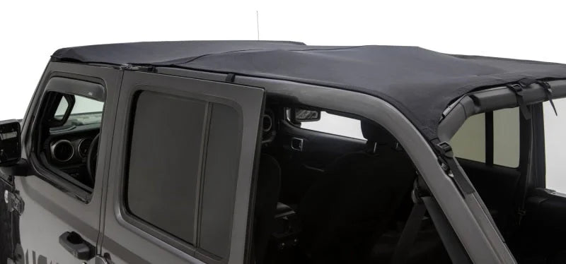 Rugged Ridge 18-22 Jeep Wrangler JL Unlimited (4-Door) Voyager Savannah Brief Top - Black - Side View