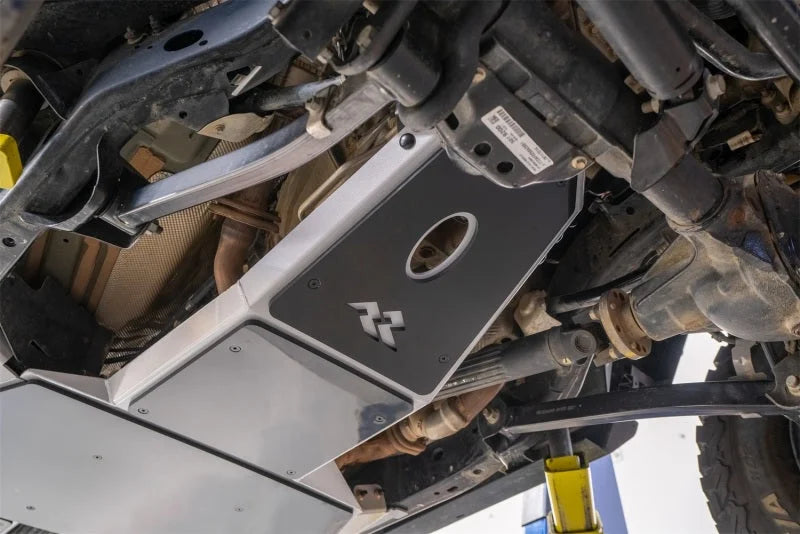 Rugged Ridge 18-23 Jeep Wrangler JLU 4dr Alum. Skid Plate for Engine/Trans - Tex. Blk - Back View