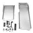 Load image into Gallery viewer, Rugged Ridge 18-23 Jeep Wrangler JLU 4dr Alum. Skid Plate for Gas Tank/Exhaust - Tex. Blk - Installation View