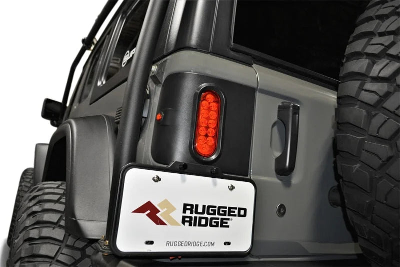 Rugged Ridge 18-24 Jeep Wrangler JL/JLU Flush Mount Tail Light (Pair) - Blk - Side View