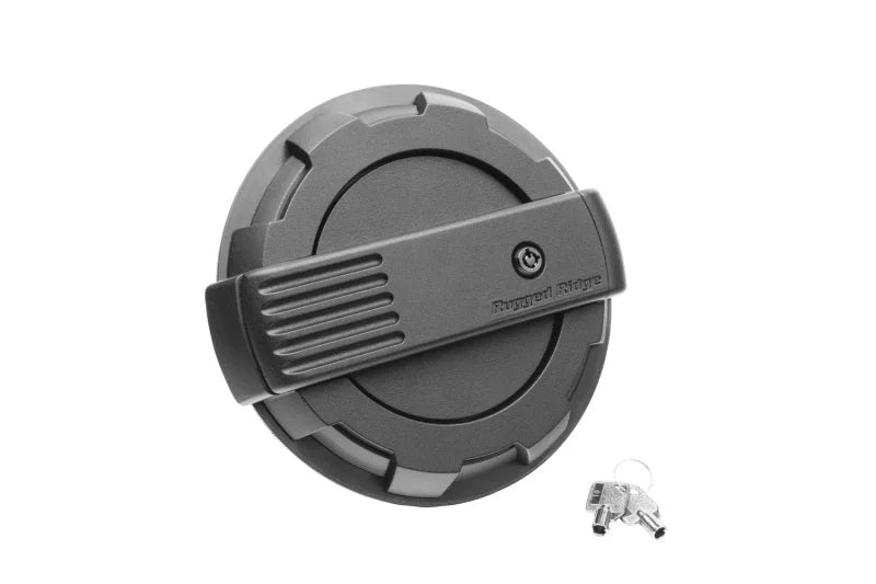 Rugged Ridge 19-23 Jeep Wrangler JL Elite Locking Fuel Door - Black - Main Product View