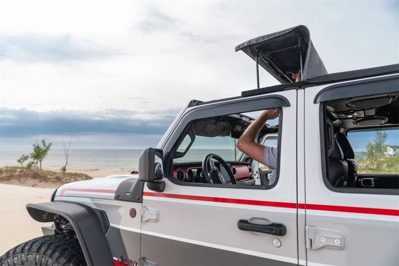Rugged Ridge 20-22 Jeep Gladiator JT Voyager Fastback Soft Top - Black Diamond - Side View