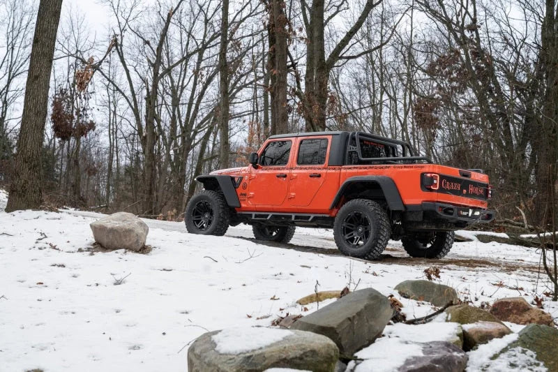 Rugged Ridge 20-22 Jeep Gladiator Max Terrain Fender Flares F/R Pair - Tex. Blk - Back View