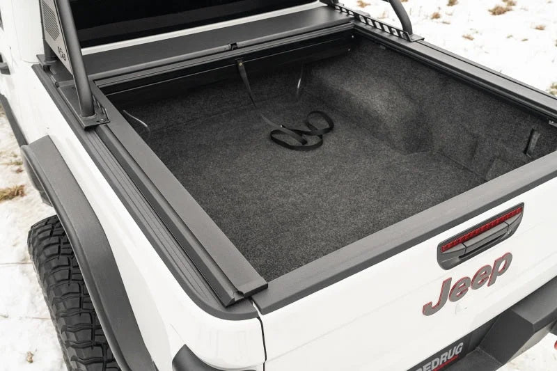 Rugged Ridge 20-22 Jeep Gladiator w/Trail Rail Sys Armis Tonneau Cover w/Max Track - Tex. Blk - Additional View 6