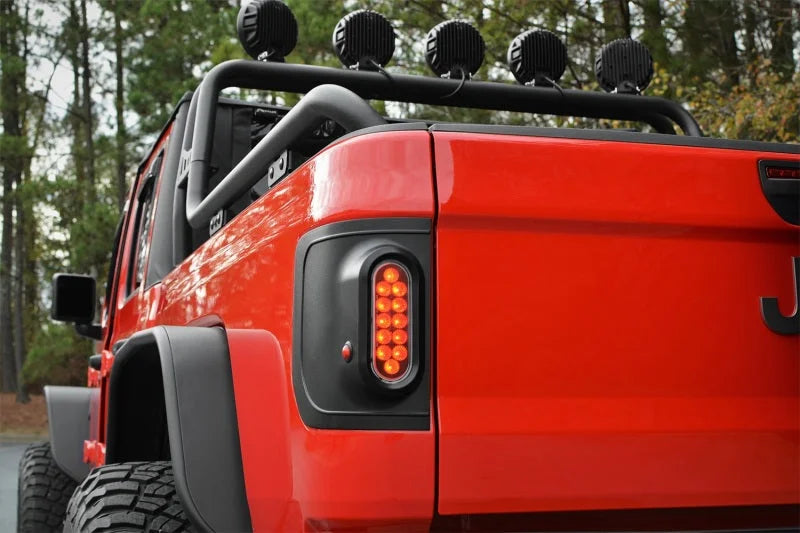 Rugged Ridge 20-24 Jeep Gladiator Flush Mount Tail Light (Pair) - Blk - Side View