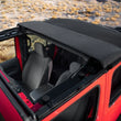 Load image into Gallery viewer, Rugged Ridge 2018+ Jeep Wrangler JLU 4 Dr Black Diamond Stitch Cloth Voyager Top (Tinted) - Side View