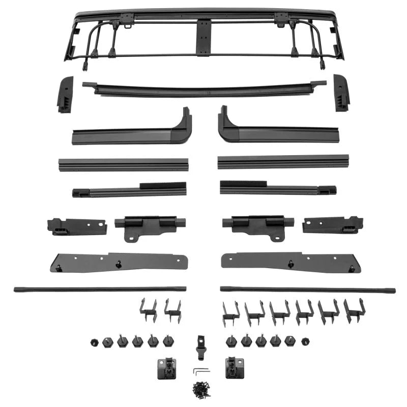 Rugged Ridge 2018+ Jeep Wrangler JLU 4 Dr Black Diamond Stitch Cloth Voyager Top (Tinted) - Additional View 5
