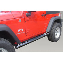 Load image into Gallery viewer, Rugged Ridge 3-In Round Side Steps Black 07-18 2-Door Jeep Wrangler - Side View