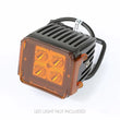Load image into Gallery viewer, Rugged Ridge 3 Inch Square LED Light Cover Amber - Side View