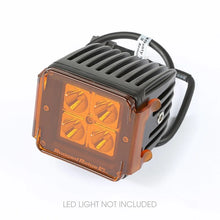 Load image into Gallery viewer, Rugged Ridge 3 Inch Square LED Light Cover Amber - Side View