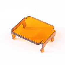 Load image into Gallery viewer, Rugged Ridge 3 Inch Square LED Light Cover Amber - Detail View