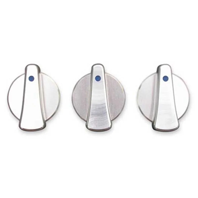 Rugged Ridge 3-Pc Alu Climate Control Knob Set Blue 99-06TJ - Side View