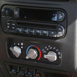 Load image into Gallery viewer, Rugged Ridge 3-Pc Alu Climate Control Knob Set Blue 99-06TJ - Installation View