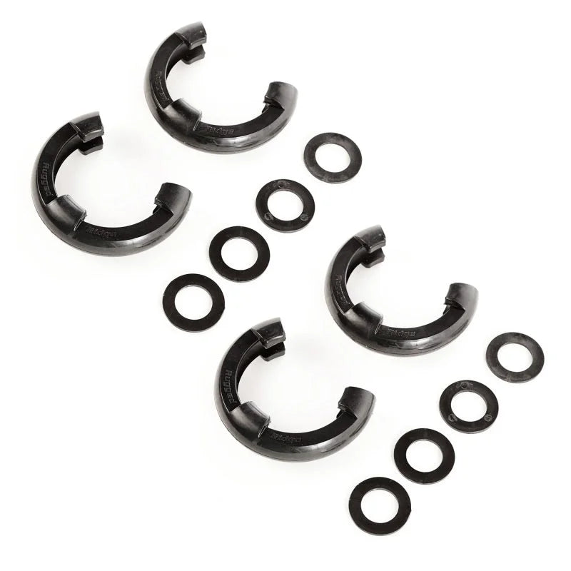 Rugged Ridge 3/4in Black D-Ring Isolator Kit - Main Product View
