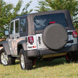 Load image into Gallery viewer, Rugged Ridge 35-36 Inch Tire Cover Black Diamond - Side View