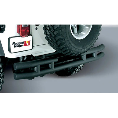 Rugged Ridge 3-inch Double Tube Rear Bumper fits 1987-1995 1997-2006...