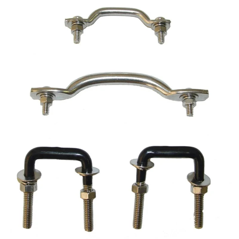 Rugged Ridge 55-95 Jeep CJ / Jeep Wrangler Stainless Steel Windshield Tie Down Kit - Side View
