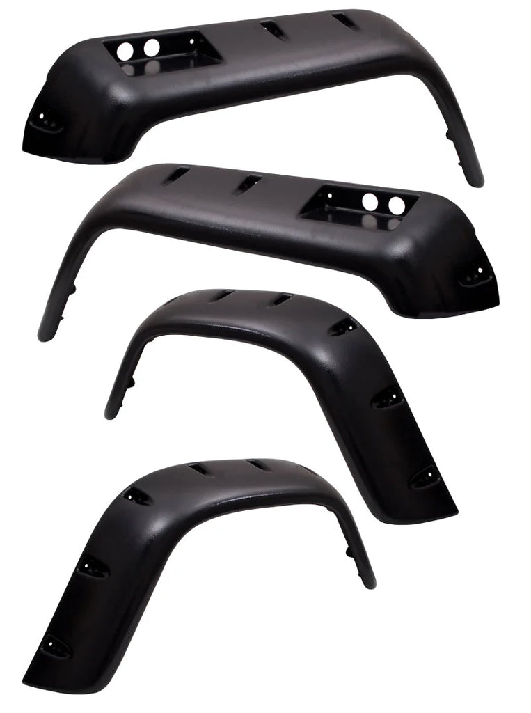 Rugged Ridge 6-Pc Fender Flare Kit 4.75-In fits 1976-1986 Jeep CJ / 1976-1983 Jeep CJ5 / 1976-1986 Jeep CJ7 / 1981-1985 Je...