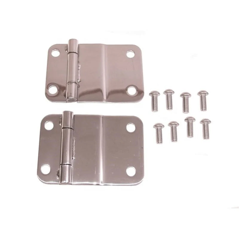 Rugged Ridge 76-86 Jeep CJ Stainless Steel Tailgate Hinges - Side View