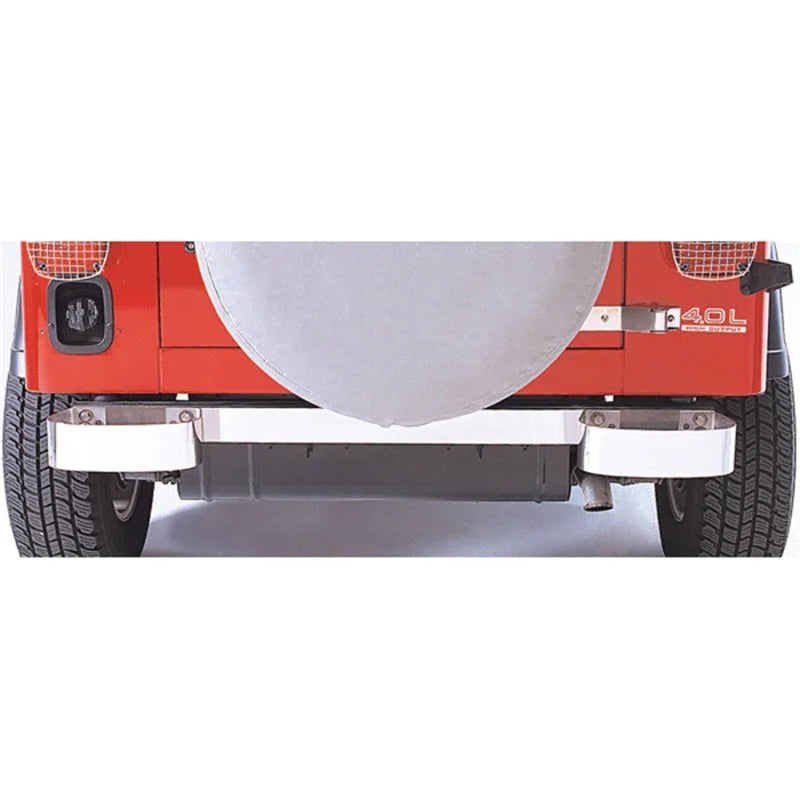 Rugged Ridge 76-95 Jeep CJ / Jeep Wrangler Stainless Steel Rear Bumperettes - Back View