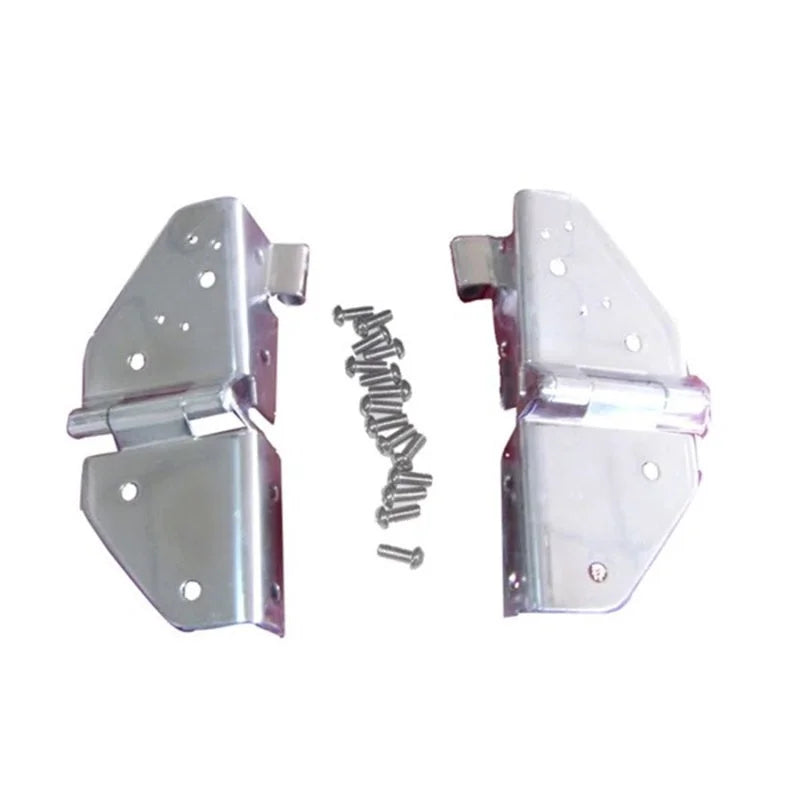 Rugged Ridge 76-95 Jeep CJ / Jeep Wrangler Stainless Steel Windshield Hinges - Side View