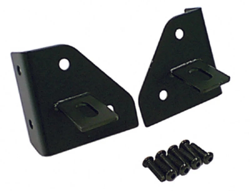 Rugged Ridge 76-95 Jeep CJ/YJ Black Windshield Hinge Light Brackets - Main Product View
