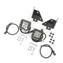 Load image into Gallery viewer, Rugged Ridge 76-95 Jeep Wrangler CJ/YJ Square Windshield LED Kit w/ Brackets - Side View
