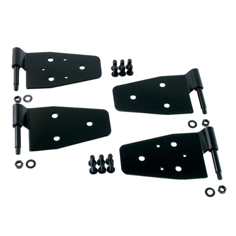 Rugged Ridge 87-06 Jeep Wrangler Black Door Hinge Kit - Side View