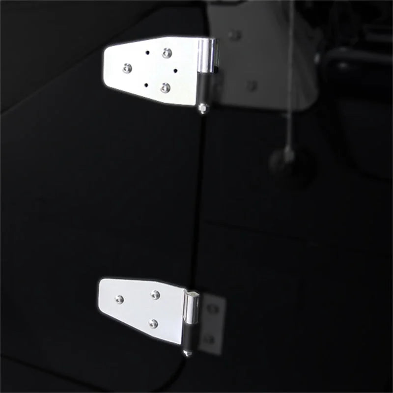 Rugged Ridge 87-06 Jeep Wrangler Stainless Steel Door Hinge Set - Side View