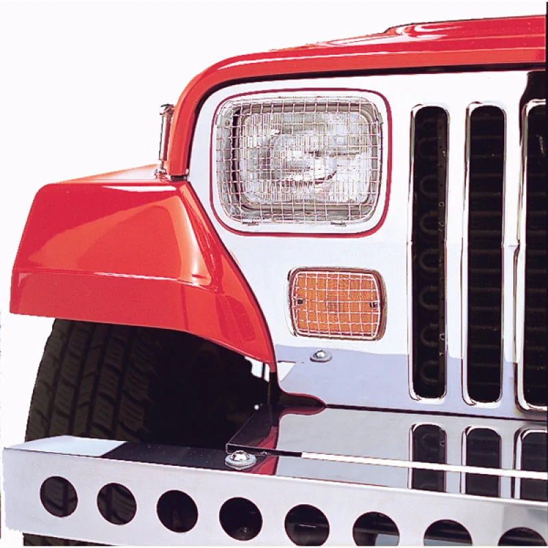Rugged Ridge 87-95 Jeep Wrangler YJ Stainless Steel Stone Guard Set - Main Product View