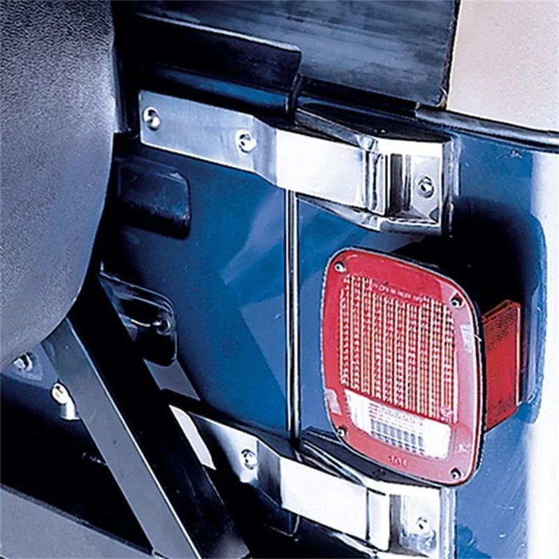 Rugged Ridge 87-95 Jeep Wrangler YJ Stainless Steel Tailgate Hinges - Side View