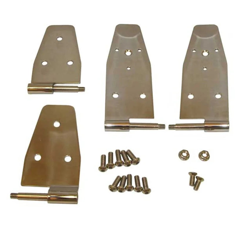 Rugged Ridge 94-95 Jeep Wrangler YJ Stainless Steel Door Hinge Kit - Main Product View