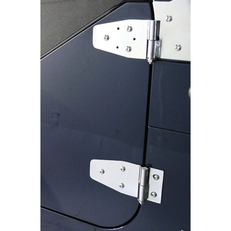 Rugged Ridge 94-95 Jeep Wrangler YJ Stainless Steel Door Hinge Kit - Side View