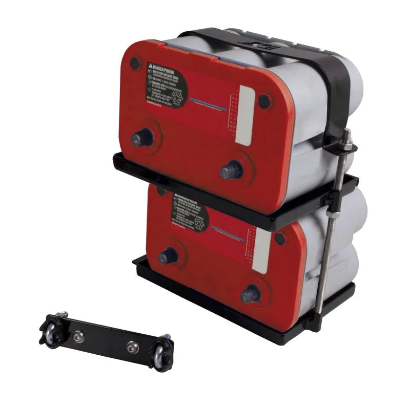 Rugged Ridge 97-06 Jeep Wrangler Dual Battery Tray - Side View