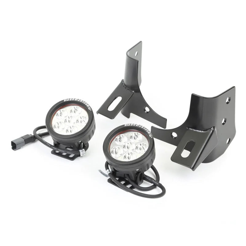 Rugged Ridge 97-06 Jeep Wrangler Round Windshield LED Kit w/ Brackets - Main Product View