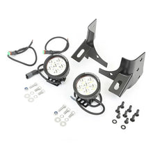Load image into Gallery viewer, Rugged Ridge 97-06 Jeep Wrangler Round Windshield LED Kit w/ Brackets - Side View