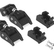 Load image into Gallery viewer, Rugged Ridge 97-06 Jeep Wrangler TJ Black Aluminum Hood Catches - Main Product View