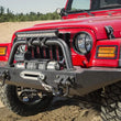 Load image into Gallery viewer, Rugged Ridge 97-06 Jeep Wrangler TJ Black Aluminum Hood Catches - Back View