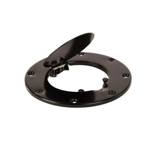 Load image into Gallery viewer, Rugged Ridge 97-06 Jeep Wrangler TJ Black Non-Locking Gas Cap Door - Installation View