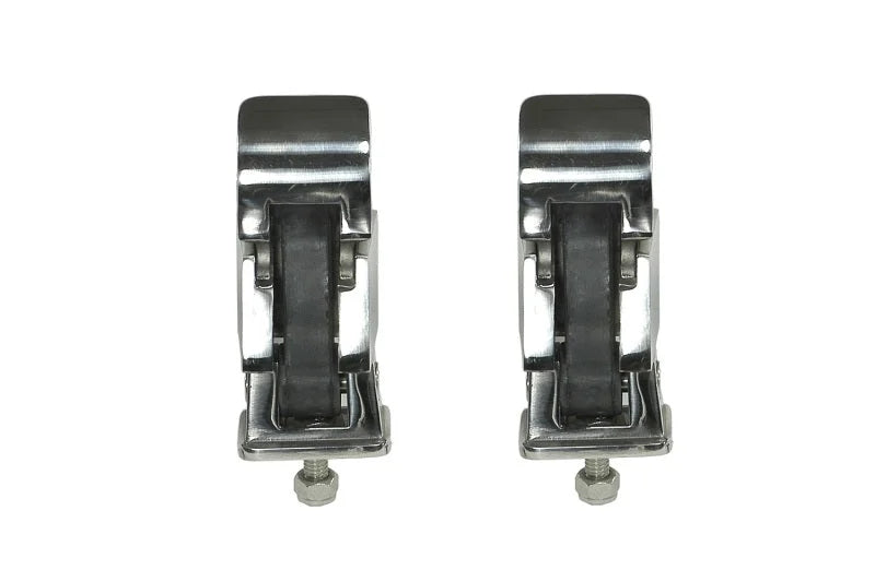 Rugged Ridge 97-06 Jeep Wrangler TJ Stainless Steel Hood Catch Set - Side View