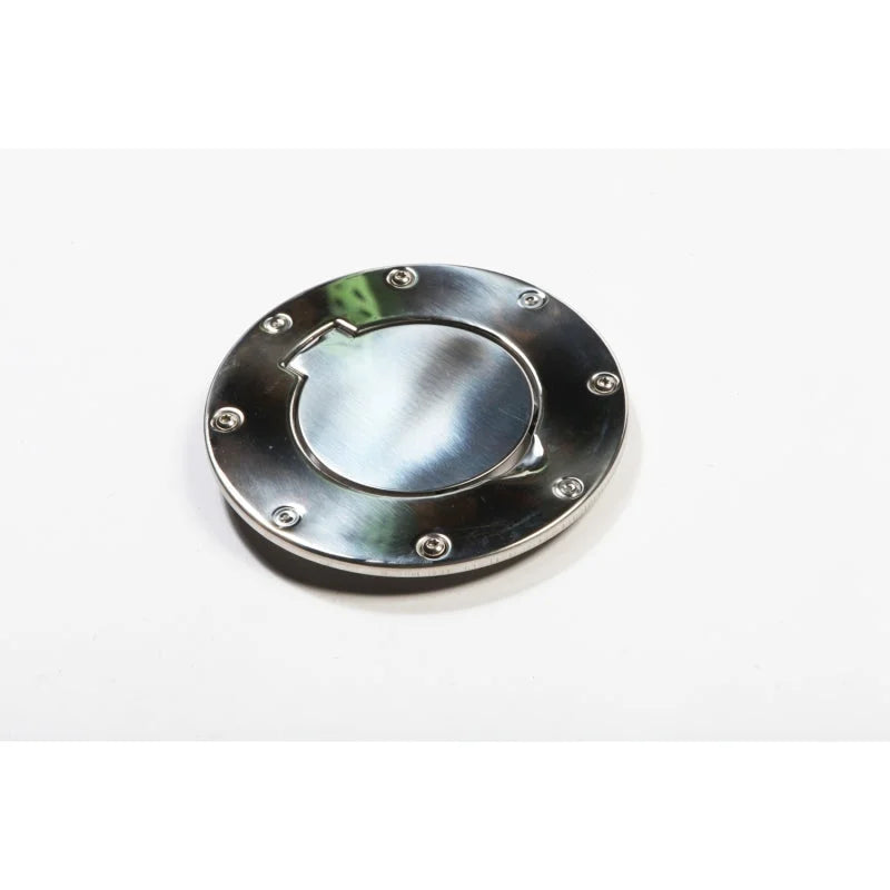 Rugged Ridge 97-06 Jeep Wrangler TJ Stainless Steel Non-Locking Gas Cap Door - Main Product View