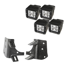 Load image into Gallery viewer, Rugged Ridge 97-06 Jeep Wrangler TJ/LJ 3in Square Dual A-Pillar LED Kit - Main Product View