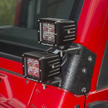 Load image into Gallery viewer, Rugged Ridge 97-06 Jeep Wrangler TJ/LJ 3in Square Dual A-Pillar LED Kit - Detail View