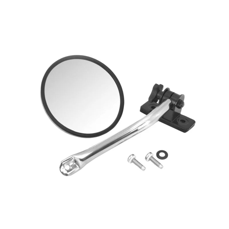 Rugged Ridge 97-18 Jeep Wrangler Stainless Steel Round Quick Release Mirror Relocation Kit - Main Product View