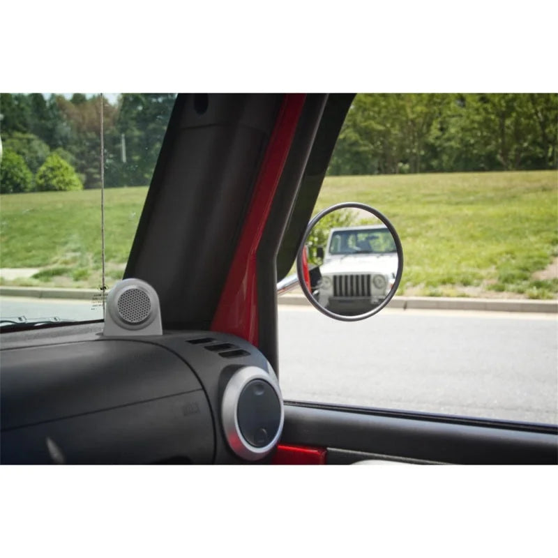 Rugged Ridge 97-18 Jeep Wrangler TJ/JK Black Quick Release Mirror Kit - Side View