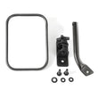 Load image into Gallery viewer, Rugged Ridge 97-18 Jeep Wrangler Textured Black Rectangluar Stubby Trail Mirror - Main Product View