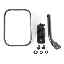 Load image into Gallery viewer, Rugged Ridge 97-18 Jeep Wrangler Textured Black Rectangluar Stubby Trail Mirror - Main Product View